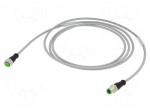 Cable: for sensors/automation | PIN: 4 | 2m | 30VDC | 30VAC | 4A | Cores: 4