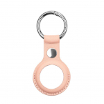 Smart tag accessories iLike AirTag PU Leather Key Ring Keychain Case Pink