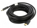 Cable | HDMI plug,both sides | PVC | 3D,4K,ARC,CEC 2.0 | 7.5m | black