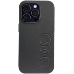 Back panel cover Audi  Audi Synthetic Leather iPhone 14 Pro 6.1" black/black hardcase AU-TPUPPCIP14P-TT/D1-BK