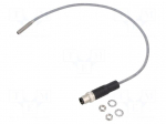 Sensor: inductive | OUT: PNP / NC | 1mm | 10&divide;30VDC | M4 | 0.15m | IP67