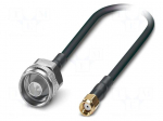 Cable | N male,RP-SMA male | FRNC | shielded connectors | black | 1.5m