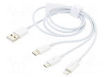 Cable | High Speed,USB 2.0 | 0.5m | white | 3.5A