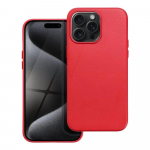 Riff Leather Mag Cover with metal buttons for Apple iPhone 15 Pro Max Red