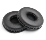 Replacement ear pads for headphones made of artificial soft leather diameter 45 mm 2 pcs Black
