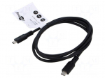 Cable | USB 3.2 | USB C plug,both sides | 1.5m | black | PVC | 5Gbps | 60W