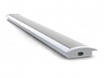 RECESSED SLIMLINE WIDE 8 mm - ANODIZED IN SILVER - ALUMINUM LED PROFILE - 2 m