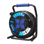 Elektrimaterjalid // Elektri laiendid, Pikendusjuhtmete, hajutuste ja UK ja USA adapterite komplekt // Przedłużacz bębnowy profesjonalny IP44, 4 gniazda 2P+Z, kabel gumowy olejoodporny, H07RN-F 3x2,5mm?, długość - 30m, unikatowy stojak CUBE, STAŁE GN ...