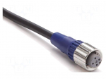 Cable: for sensors/automation | M12 | PIN: 3 | straight | 5m | PVC