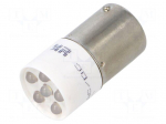 LED lamp | white | BA15S | 130VDC | 130VAC | plastic | -20&divide;60&deg;C