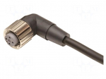 Cable: for sensors/automation | M12 | PIN: 5 | angled | 2m | PUR | female