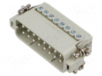 Connector: HDC | contact insert | male | CDA | PIN: 16 | 16A | 600V | 16+PE