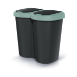 T&ouml;&ouml;riistad ja m&otilde;&otilde;teseadmed // Uued tooted t&ouml;&ouml;riistade, tarvikute kategoorias // Kosz na śmieci Compacta B Duo, Zielony/czarny, pojemność 40L, Jedna komora, Dwie pokrywki, Wersja przyścienna, NDBS40-5575C_S411
