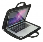 Recycled 15.6-16" Laptop sleeve DELTACO, handles, shoulder strap, black / NV-404