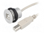 USB socket | 22mm | har-port | -25&divide;70&deg;C | &Oslash;22.3mm | IP20 | Colour: silver