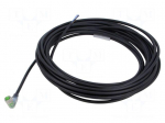 Cable: for sensors/automation | M8 | PIN: 3 | angled | 10m | plug | 30VDC