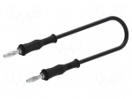 Test lead | 60VDC | 30VAC | 20A | banana plug 4mm,both sides | black