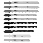 Uued tooted // Zestaw brzeszczot&oacute;w do wyrzynarki, 6, 8, 10/21, 12, 21 TPI, HCS/HSS/BIM, uchwyt typu T, 10 szt.