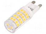 LED lamp | warm white | G9 | 230VAC | 370lm | 3.5W | 280&deg; | 2700K
