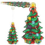 Led Decoration on the window 45cm Christmas Tree
