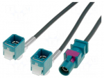 Antenna adapter | Fakra plug,Fakra socket x2 | 0.25m | VW | MFD2