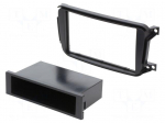Radio mounting frame | Smart | 2 DIN | black
