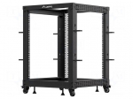 Enclosure: rack cabinet | Standard: 19" | 15U | black | Z: 657mm