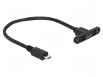 Cable | USB 2.0 | USB B micro socket,USB B micro plug | 0.25m