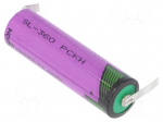 Battery: lithium (LTC) | 3.6V | AA | soldering lugs | &Oslash;14.7x50.5mm