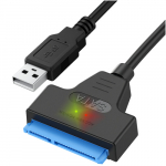 SATA USB SSD 3.0 adapter HDD kettale, &uuml;leminekukaabel, 2.5" ketastele, Plug & Play, UASP