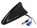 Antenna | SHARK | AM,FM,GPS | DIN,Fakra | black | 12VDC | Kind: RG174