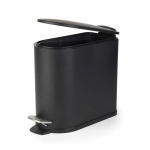 Beldray LA036690BLKPEU7  Slimline D-Shaped Pedal Bin  5-Litre, Black