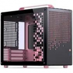 Jonsplus Z20 Micro-ATX Geh&auml;use, mit Tragegriff - schwarz/pink