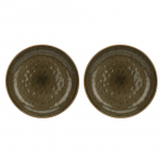 Set of 2 round bowls Concerto Grigio Tortora - Grey-brown, 30 cm