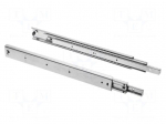 Ball guide | zinc plated steel | L: 400mm | 100kg | H: 53mm