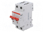 Switch-disconnector | Poles: 2 | for DIN rail mounting | 63A | 400VAC