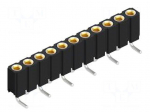 Connector: pin strips | socket | female | PIN: 11 | SMT | 2.5A | 100V | 2mm