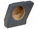Car loudspeaker enclosure | MDF | gray melange | textil | 15l | 250mm