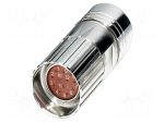 Connector: M23 | plug | PIN: 17 | crimped | straight | shielded | IP67 | RF