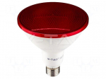 LED lamp | E27 | red | 220&divide;240VAC | 1300lm | P: 17W | 100&deg; | Equivalent: 95W