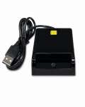 Converter iLike USB Smart Card Reader, Contact IC Card Reader for Digital Signature, eID, Banking & Government Cards Black