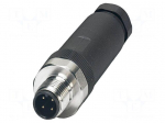 Connector: M12 | plug | PIN: 4 | 250V | straight | IP65 | screw terminal