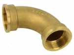 Splice terminal: 90&deg; Bend | female-female | brass CW617N | BR