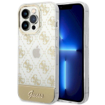 Guess GUHCP14LHG4MHG Hardcase 4G Pattern Script for iPhone 14 Pro 6,1" / gold