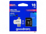 Memory card | SD HC Micro | 16GB | Read: 100MB/s | Write: 10MB/s