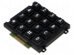 Keypad: plastic | No.of butt: 16 | none | plastic | 200m&Omega; | 1N | 20mA
