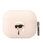 Karl Lagerfeld KLAPRUNIKP AirPods Procover Silicone Karl Head 3D / pink
