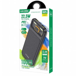 KAKUSIGA KSC-890 ārējais akumulators (powerbank) | 10000 mAh | 22.5W | USB-A, USB-C | melns