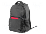 Laptop backpack | ELAND | 15.6" | 22l | black | poliester 300D