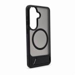 Back panel cover Evelatus Samsung Galaxy S26 Rubber Coated MagSafe With Stand Case Black